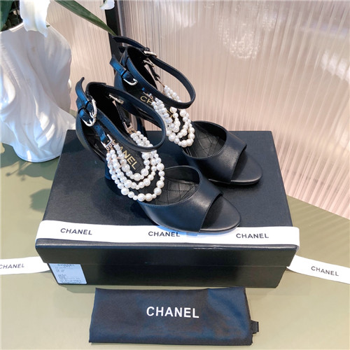Best Replica chanel high heel pointed pearl sandals - Colareps
