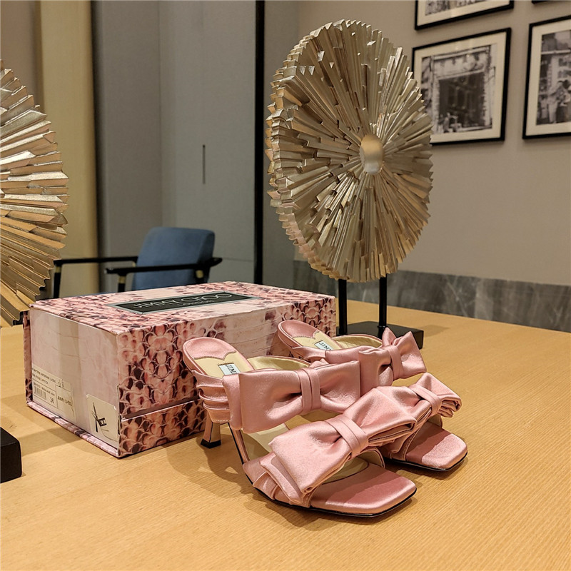 Best Replica jimmy choo bow heels dupe bow crinkle sandals - Colareps