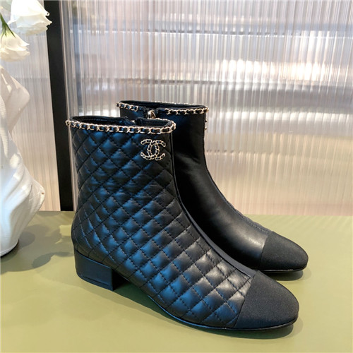 Best Replica chanel chunky heel ankle boots - Colareps