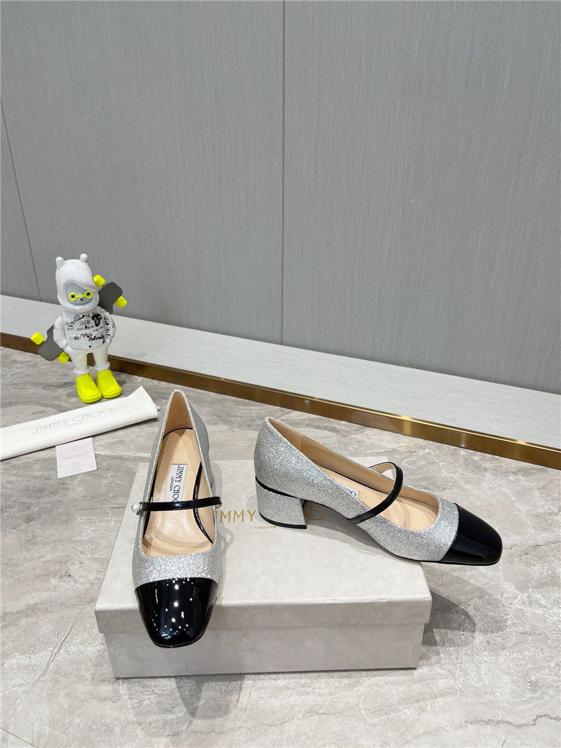 Best Replica Jimmy Choo Classic Square Toe Ballerinas - Colareps