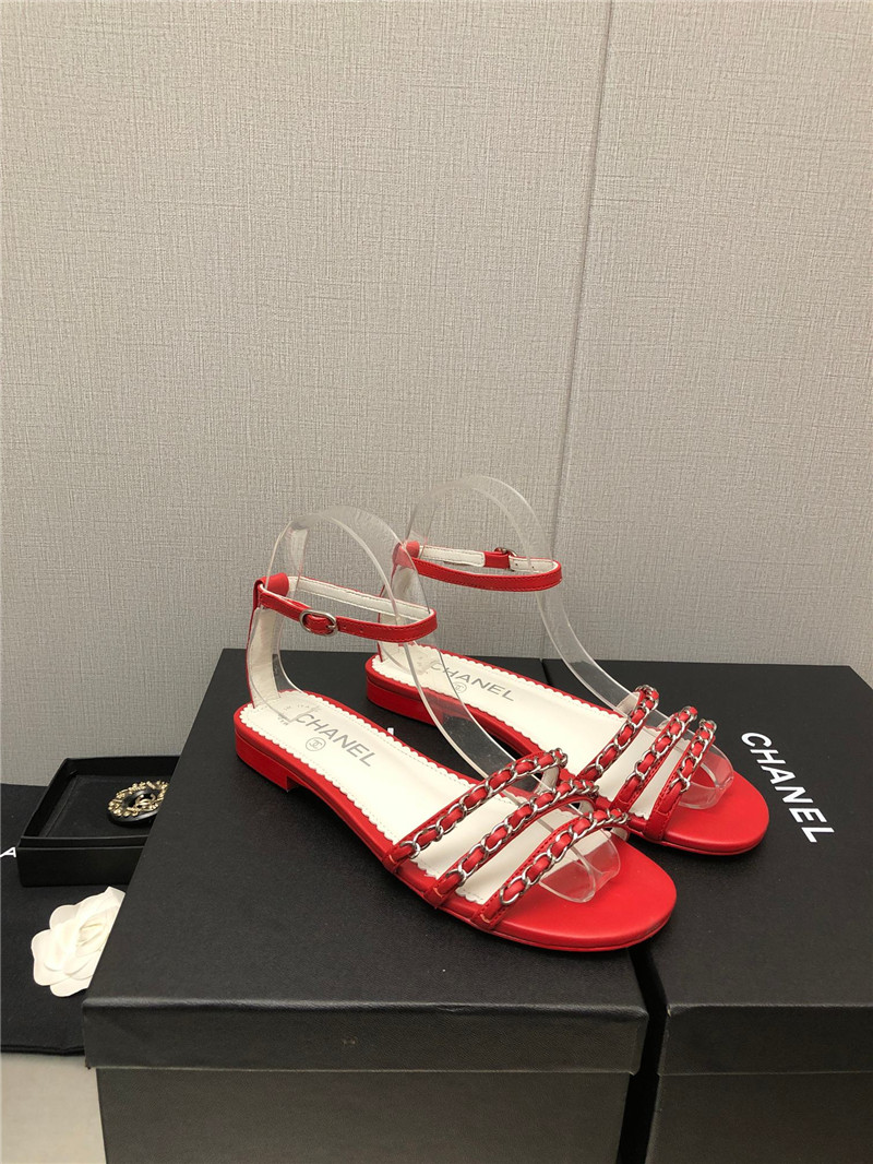 Best Replica Chanel new chain flat sandals - Colareps