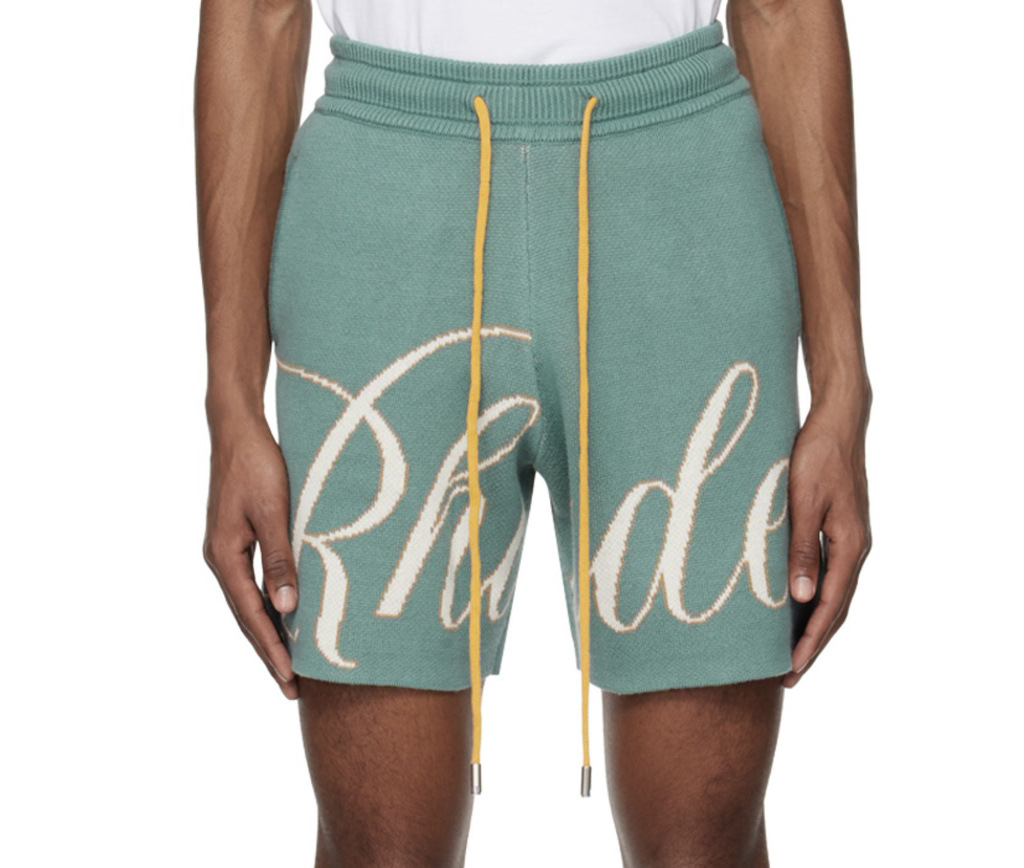 Best Replica Rhude Replica Summer LOGO jacquard drawstring shorts 2 colors - Colareps
