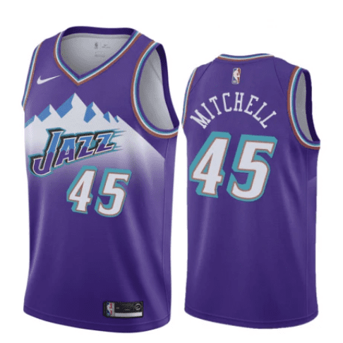 Best Replica DONOVAN MITCHELL UTAH JAZZ THROWBACK JERSEY - Colareps