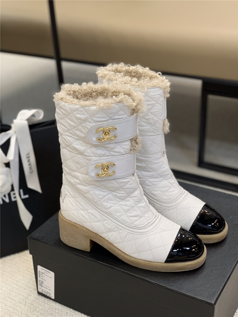 Best Replica Chanel diamond down wool ankle boots - Colareps