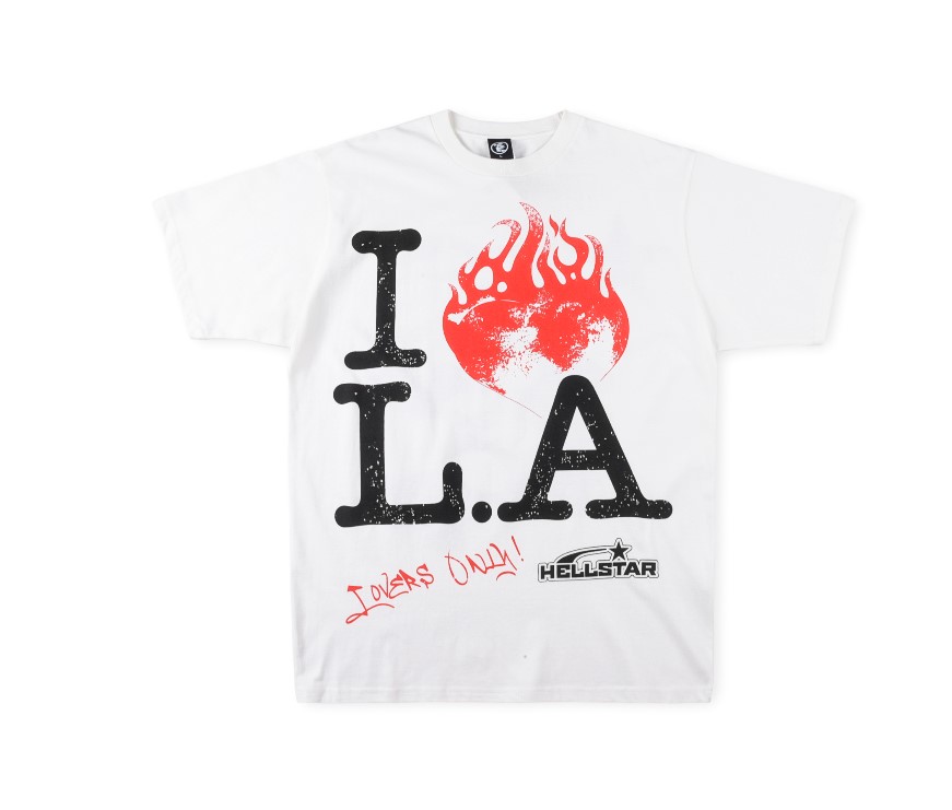 Best Replica 1:1 quality version I love LA slogan print short sleeve tee - Colareps