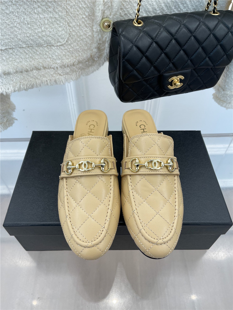 Best Replica chanel rhombic horsebit loafer slippers - Colareps