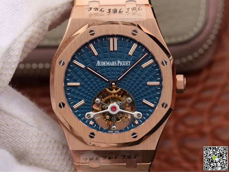 Best Replica Replica Audemars Piguet Royal Oak Tourbillon 26522OR.OO.1220OR.01 1:1 Best Edition JF Factory Blue Dial - Colareps