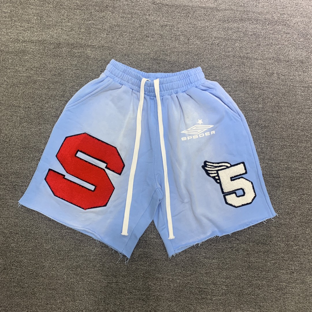Best Replica 1:1 quality version Embroidered letters and wings printed washed shorts - Colareps