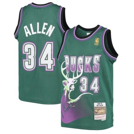 Best Replica RAY ALLEN MILWAUKEE BUCKS THROWBACK JERSEY - Colareps