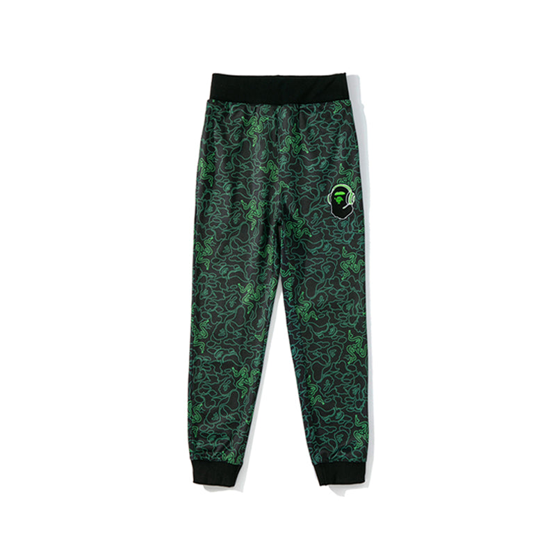 Best Replica BAPE x RAZER Track Pants Sweatpants Green HDCP8790 - Colareps