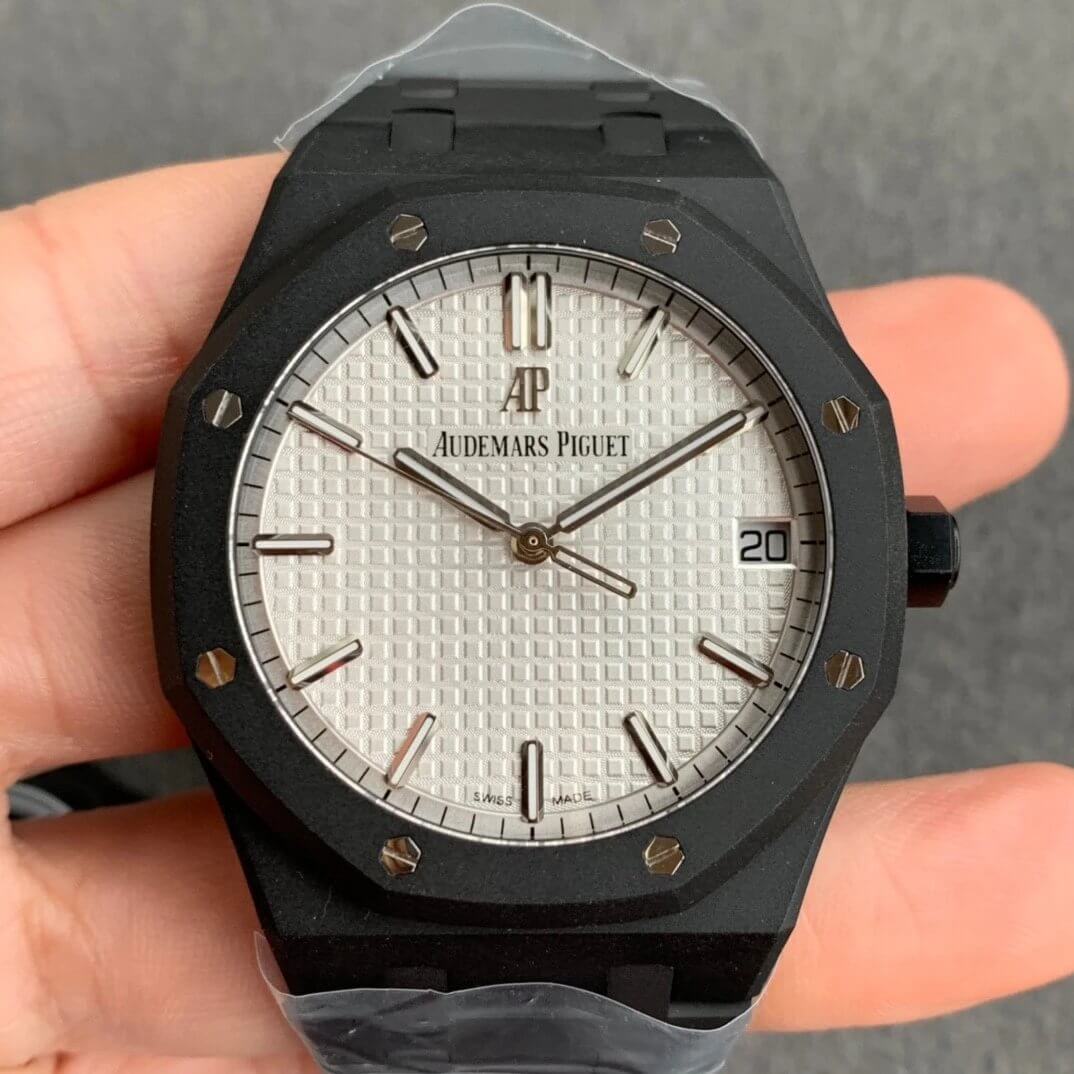 Best Replica Audemars Piguet Replica 15500 DLC Version 1:1 Best Edition ZF Factory White Dial - Colareps