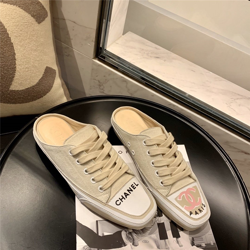 Best Replica Chanel canvas slippers women - Colareps
