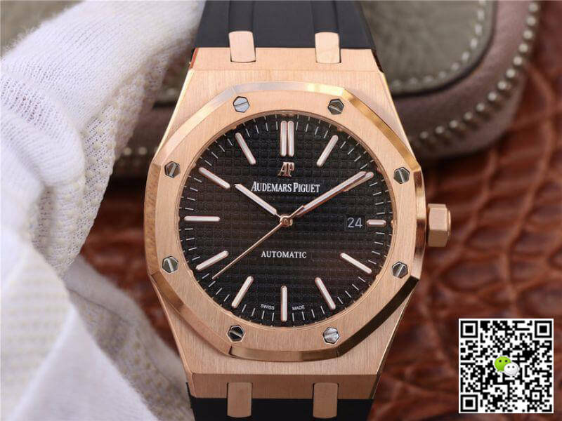 Best Replica Replica Audemars Piguet Royal Oak 15400OR.OO.D002CR.01 JF Factory 1:1 Best Edition Swiss ETA3120 Black Dial - Colareps