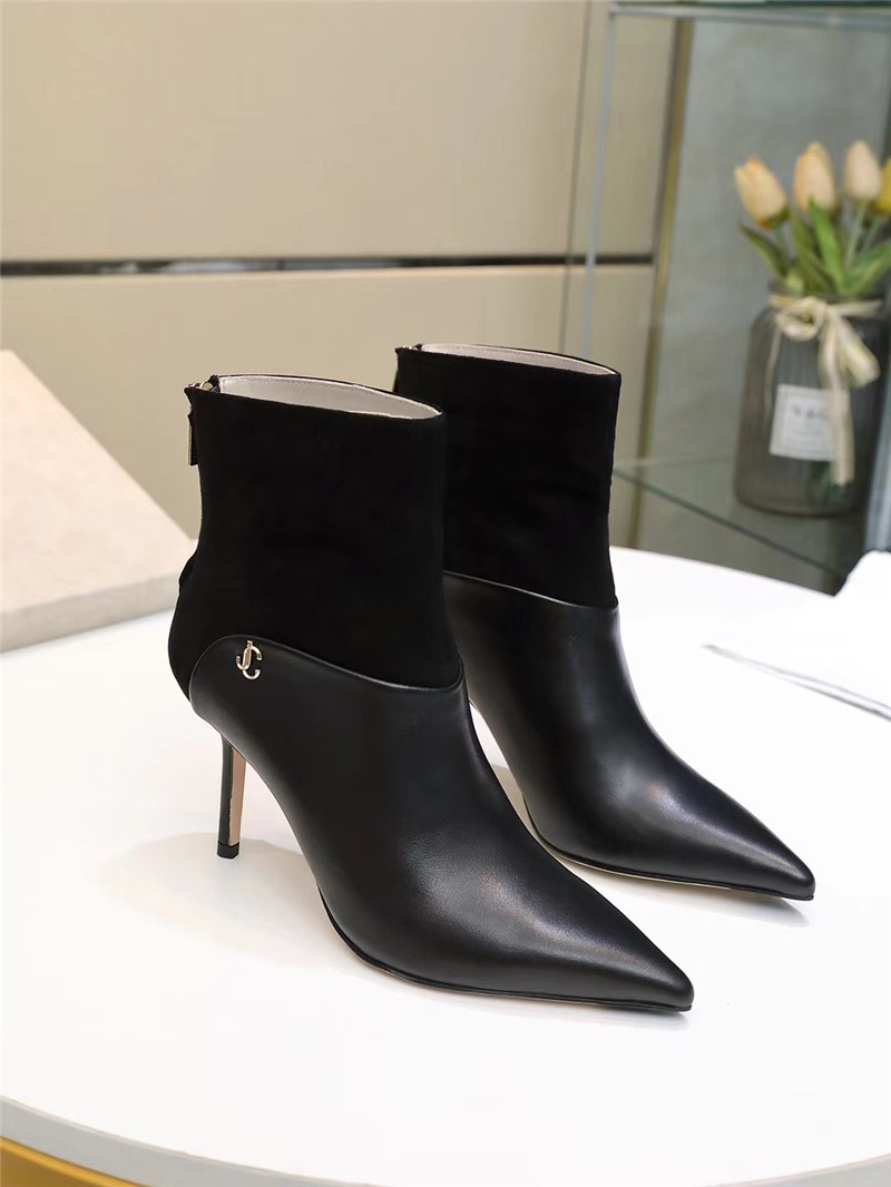 Best Replica Jimmy Choo Pearl Heels Dupe pointed high heel ankle boots - Colareps