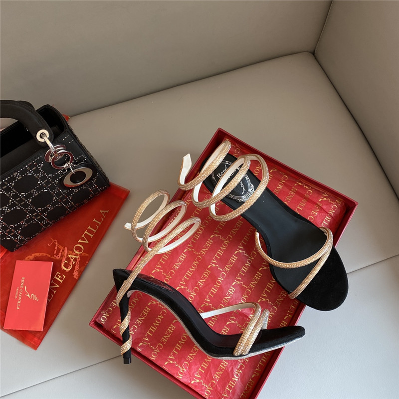 Best Replica Rene Caovilla Dupe Snake Band Sandals - Colareps