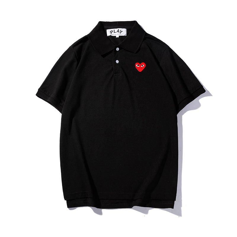 Best Replica Play CDG Embroidered Heart Polo Shirt - Colareps