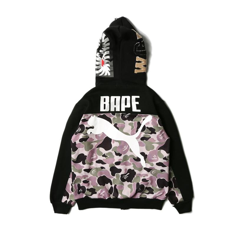 Best Replica Bape Shark Full Zip Hoodie Camo Green Pink - Colareps