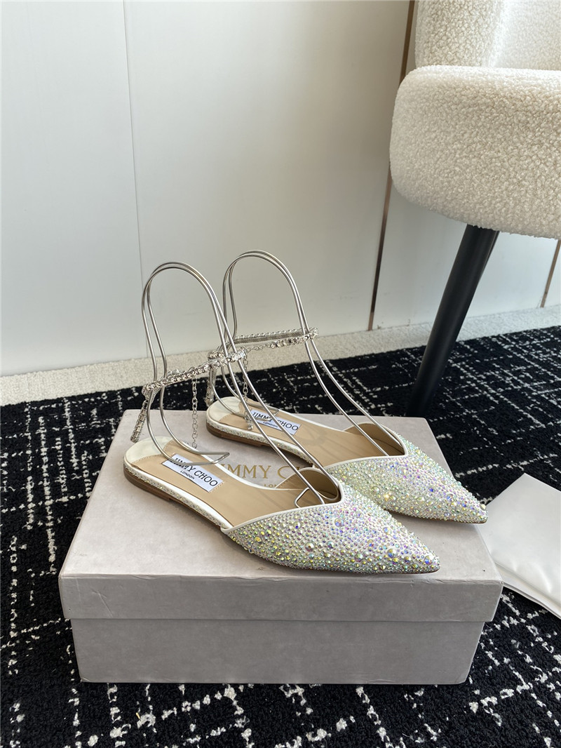 Best Replica Jimmy Choo Square Buckle Drill Point Half Drag - Colareps