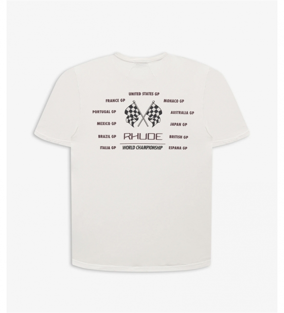 Best Replica Rhude Replica checker flag logo tee - Colareps