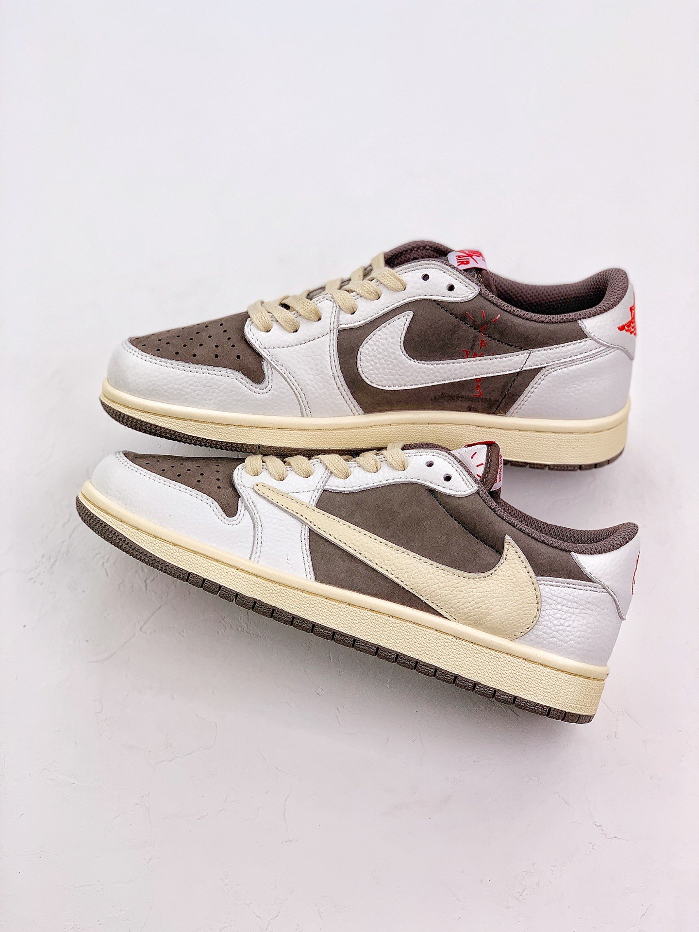 Best Replica Travis Scott Reverse Mocha AJ1 Low Extended size - Colareps