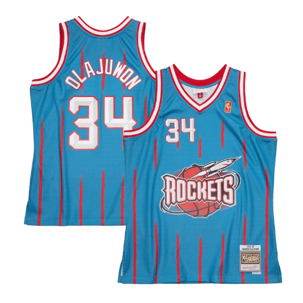 Best Replica HAKEEM OLAJUWON HOUSTON ROCKETS THROWBACK JERSEY - Colareps