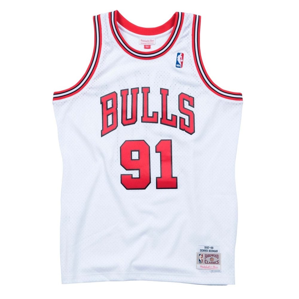 Best Replica DENNIS RODMAN CHICAGO BULLS THROWBACK JERSEY (HEAT APPLIED) - Colareps