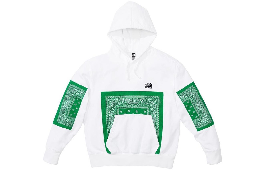 Best Replica SUPREME x TNF 22SS BANDANA HOODED SWEATSHIRT - Colareps