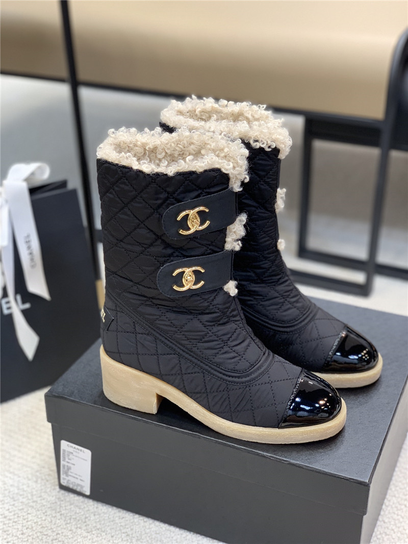 Best Replica Chanel diamond down wool ankle boots - Colareps
