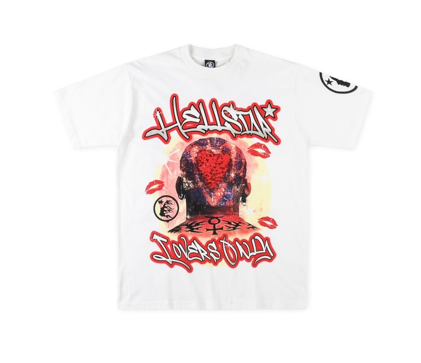 Best Replica HellStar Replica Love You Like Fire Printed Short Sleeve  tee - Colareps