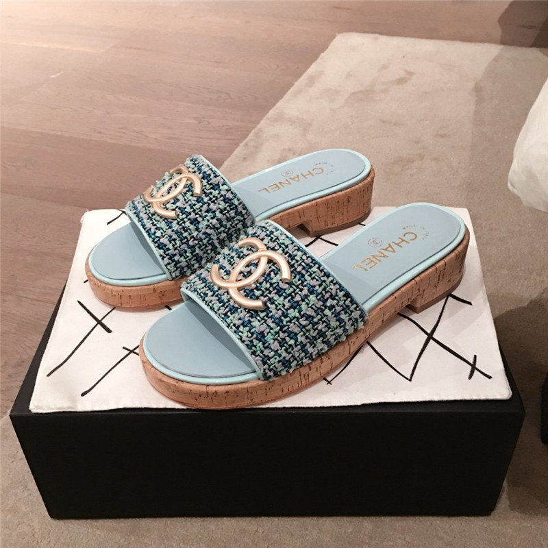 Best Replica Chanel logo slippers sandals - Colareps