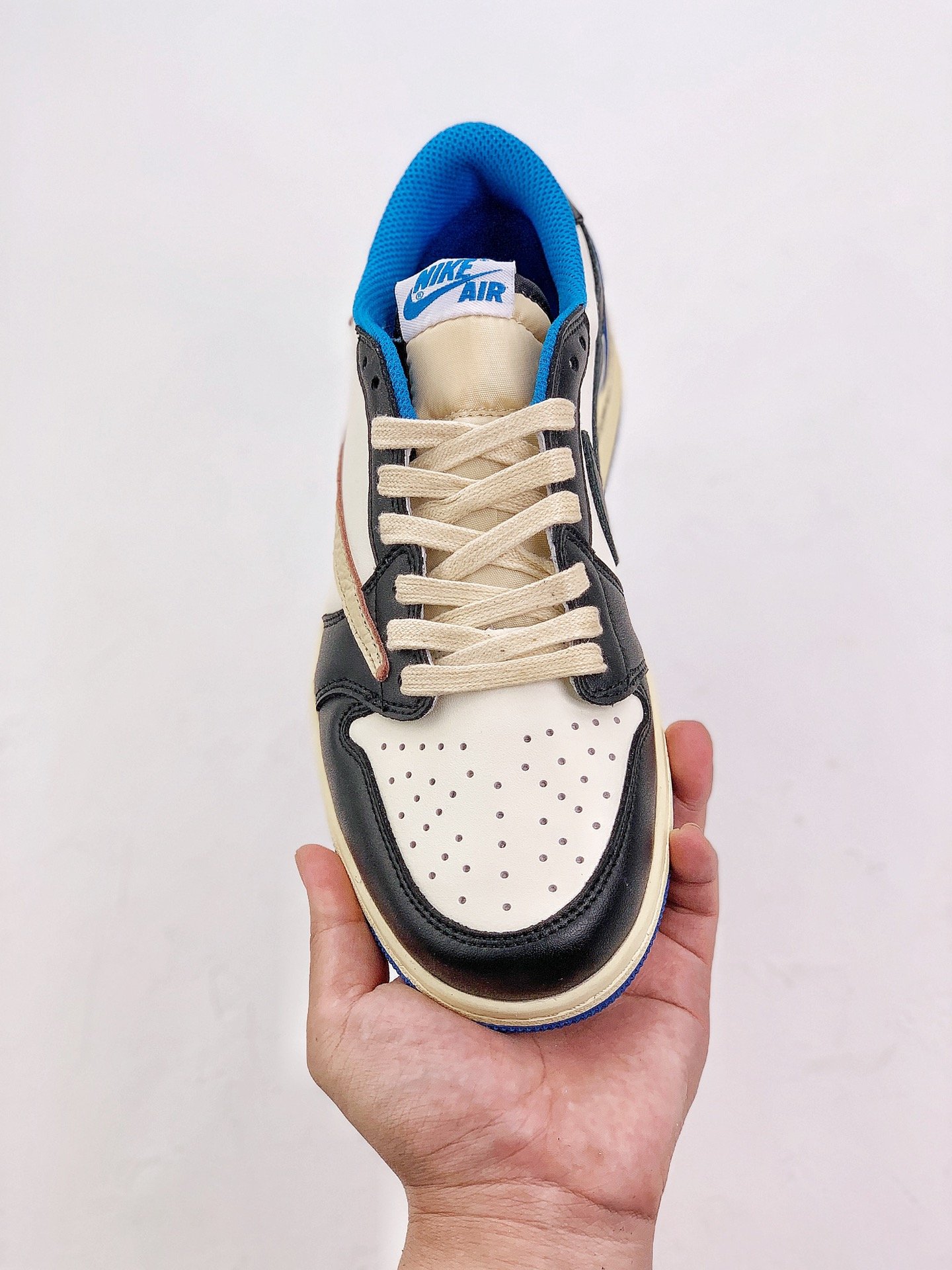 Best Replica Jordan 1 Low fragment design x Travis Scott extended size - Colareps