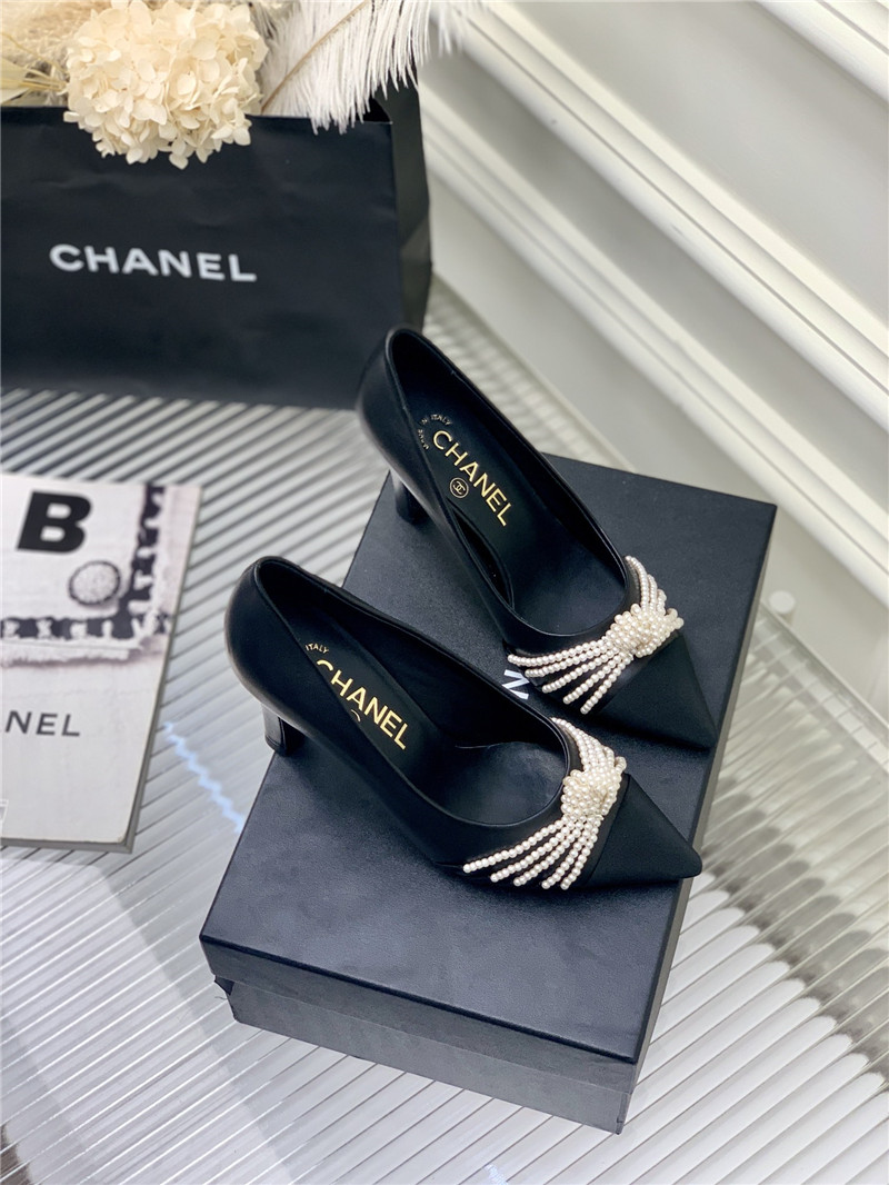 Best Replica Chanel counter latest pearl shoes - Colareps