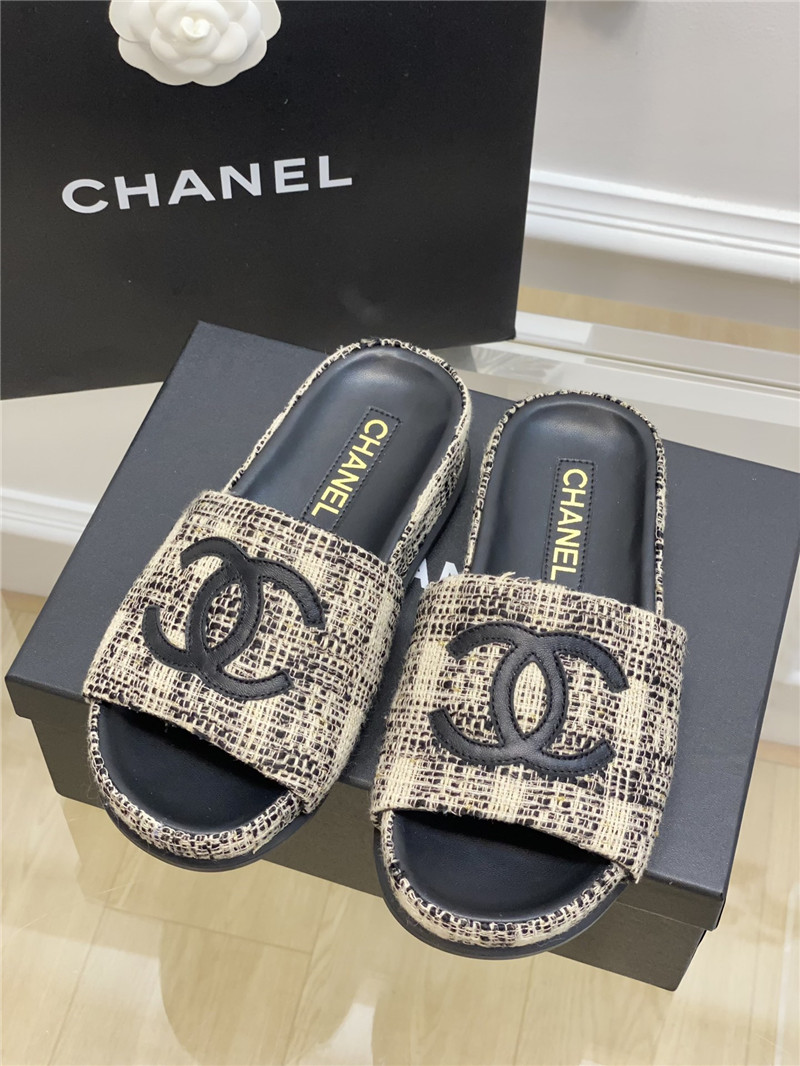 Best Replica Chanel new big Logo slippers - Colareps