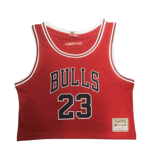 Best Replica MICHAEL JORDAN CHICAGO BULLS WOMEN'S CROP TOP THROWBACK JERSEY - Colareps