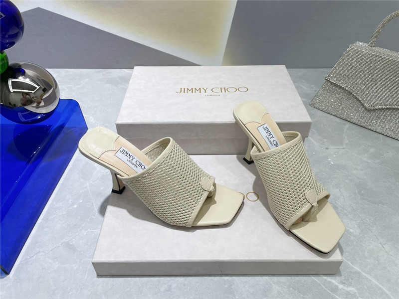 Best Replica jimmy choo square-toe knit flip-flops - Colareps