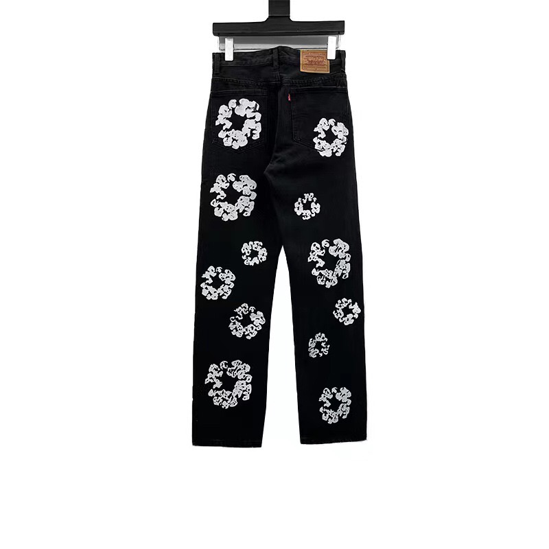 Best Replica Replica Denim Tears High Street Cottonwood print jeans pants 2 colors - Colareps