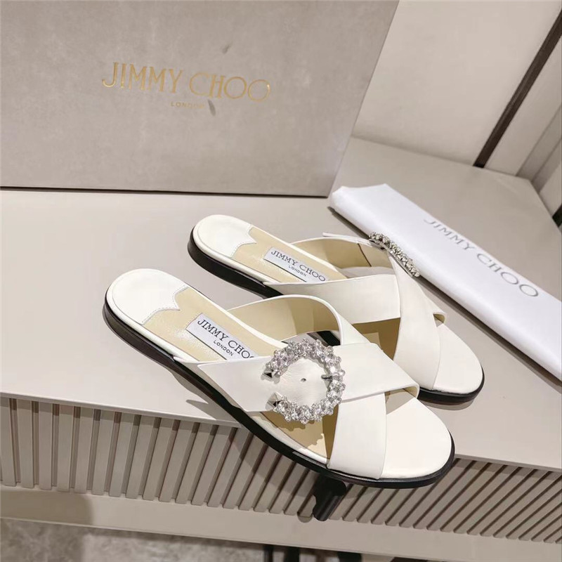 Best Replica Jimmy Choo Rhinestone C Buckle Slides - Colareps
