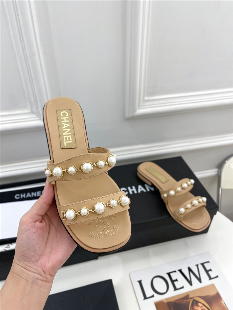 Best Replica Chanel counter catwalk pearl slippers - Colareps