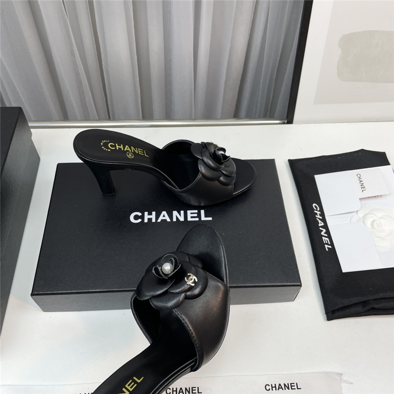 Best Replica Chanel Replica camellia slippers - Colareps