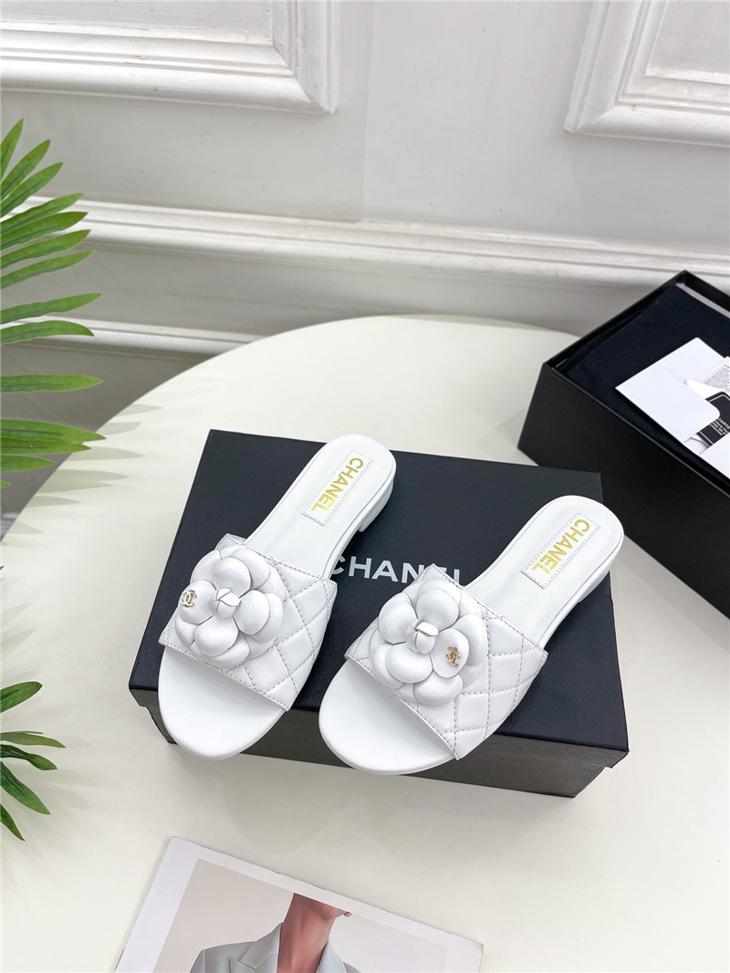 Best Replica chanel counter classic camellia slippers - Colareps