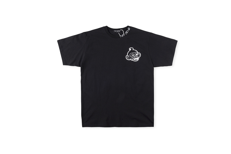 Best Replica White Trimmed Monkey Print Short Sleeve Tee - Colareps