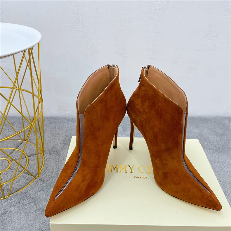 Best Replica Jimmy Choo Pearl Heels Dupe pointed toe heeled booties - Colareps