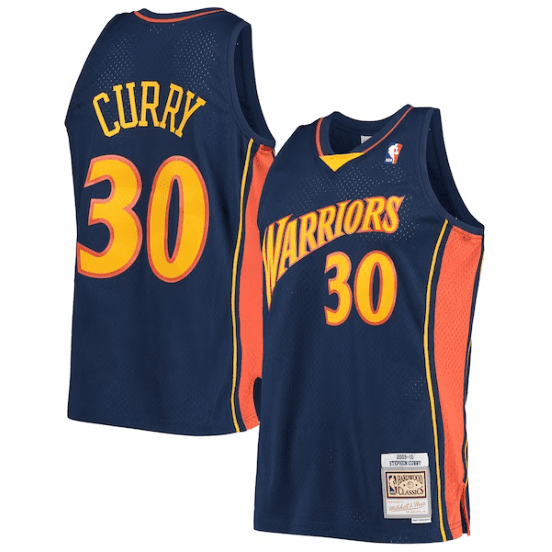 Best Replica STEPHEN CURRY GOLDEN STATE WARRIORS THROWBACK JERSEY (HEAT APPLIED) - Colareps