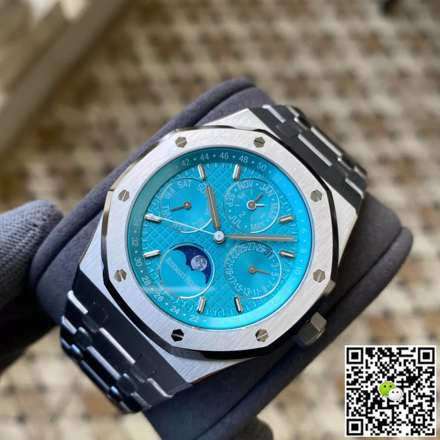 Best Replica Replica Audemars Piguet Royal Oak 26613ST.OO.1220ST.01 1:1 Best Edition APS Factory Cyan Blue Dial - Colareps
