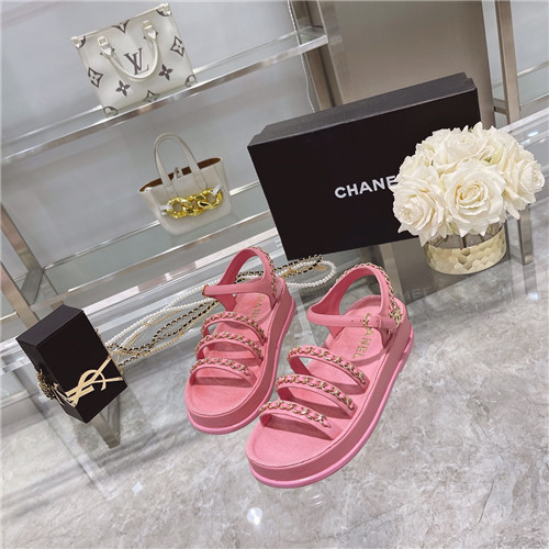 Best Replica chanel chain platform sandals - Colareps
