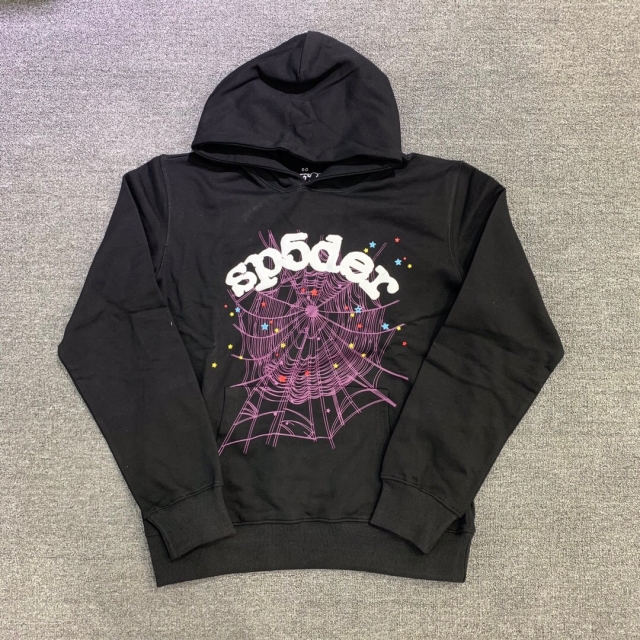 Best Replica Young Thug Sp5der foamed print hoodie black - Colareps