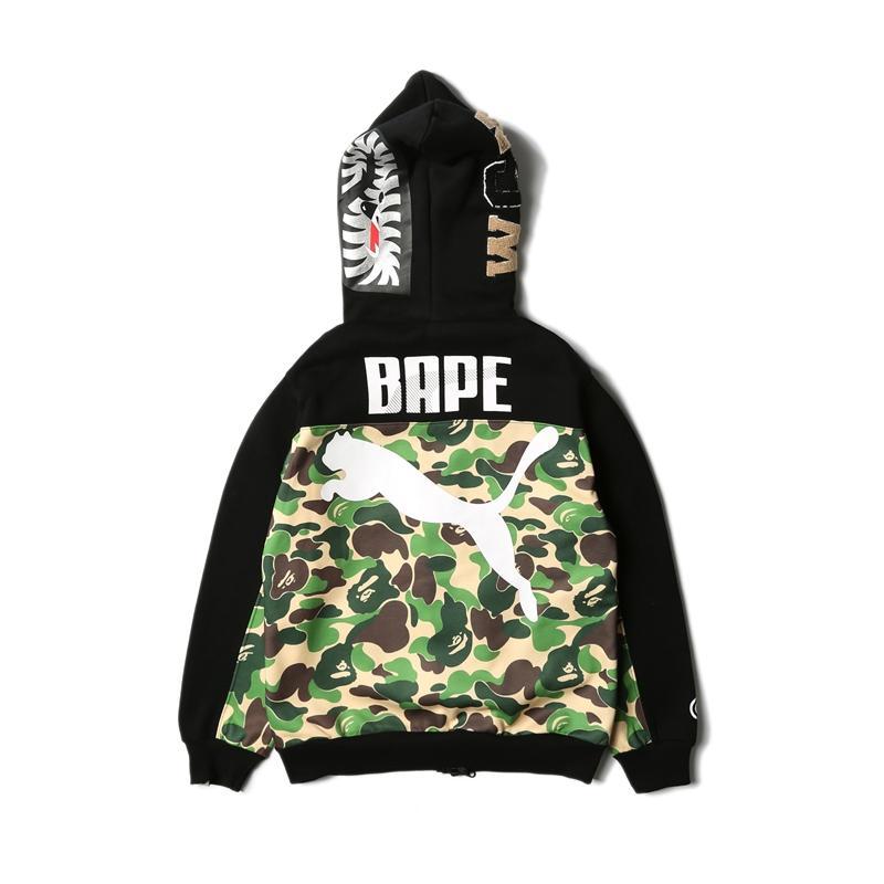 Best Replica Bape Shark Full Zip Hoodie Camo Green Pink - Colareps