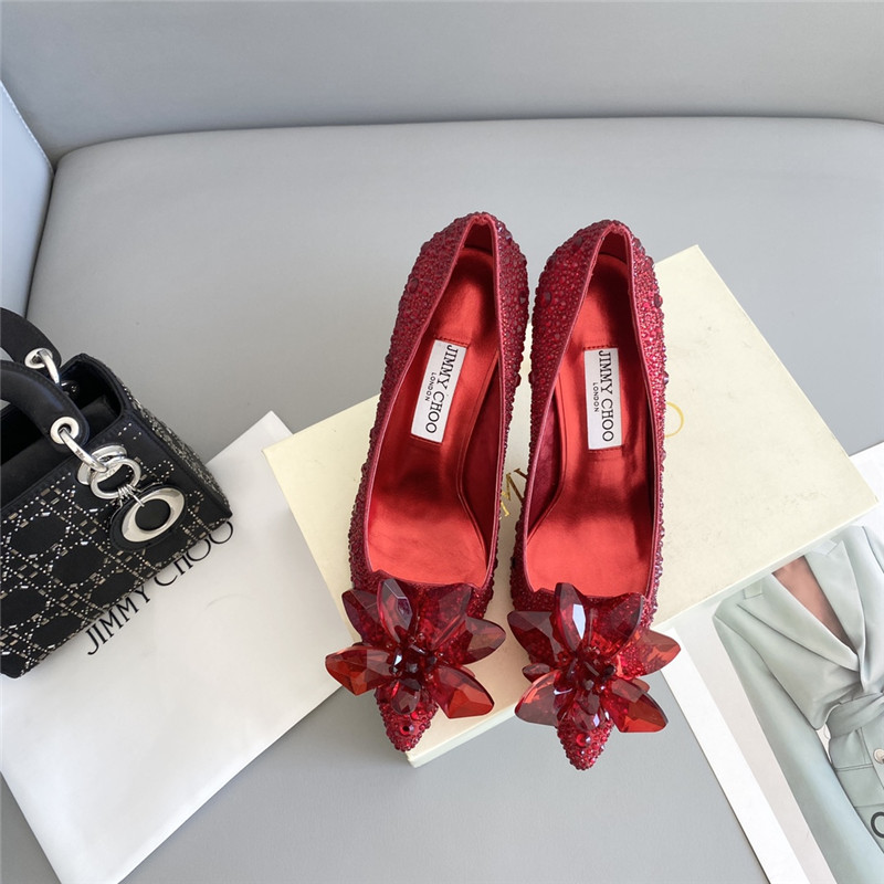 Best Replica Jimmy Choo Crystal Wedding Slippers - Colareps