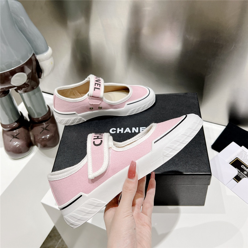 Best Replica Chanel second-hand Velcro platform canvas shoes - Colareps