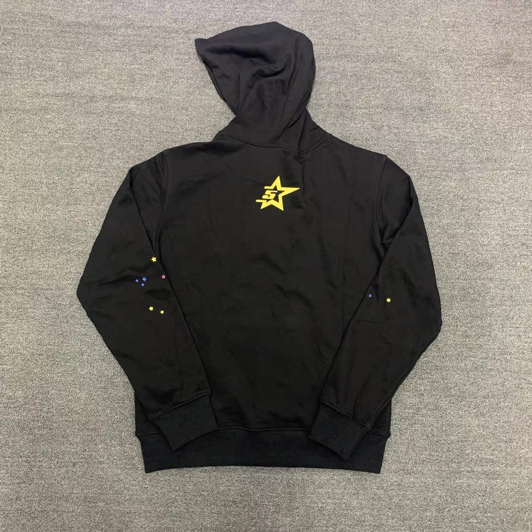 Best Replica Young Thug Sp5der pink leteers logo hoodie black - Colareps